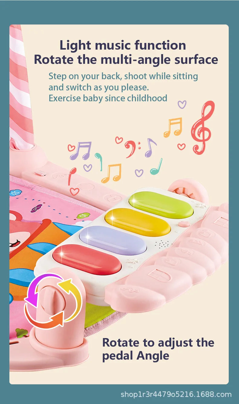 Baby Gym Music Playmat Toys 0-36 Months Newborn Baby Piano Game Mat Harmonium