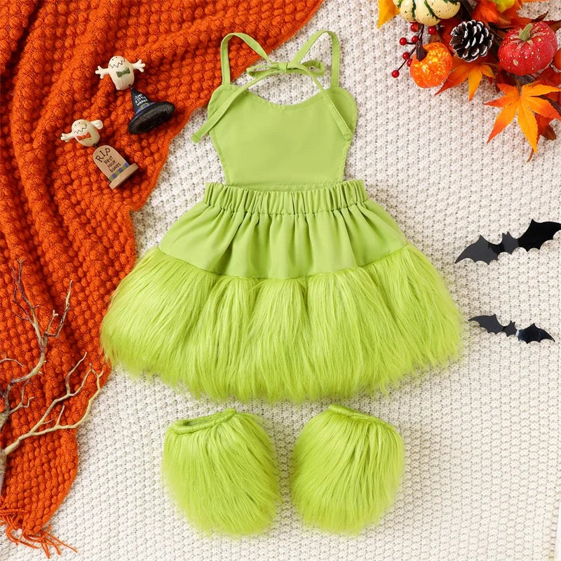 2Pcs Baby Girl Clothes Christmas Dress