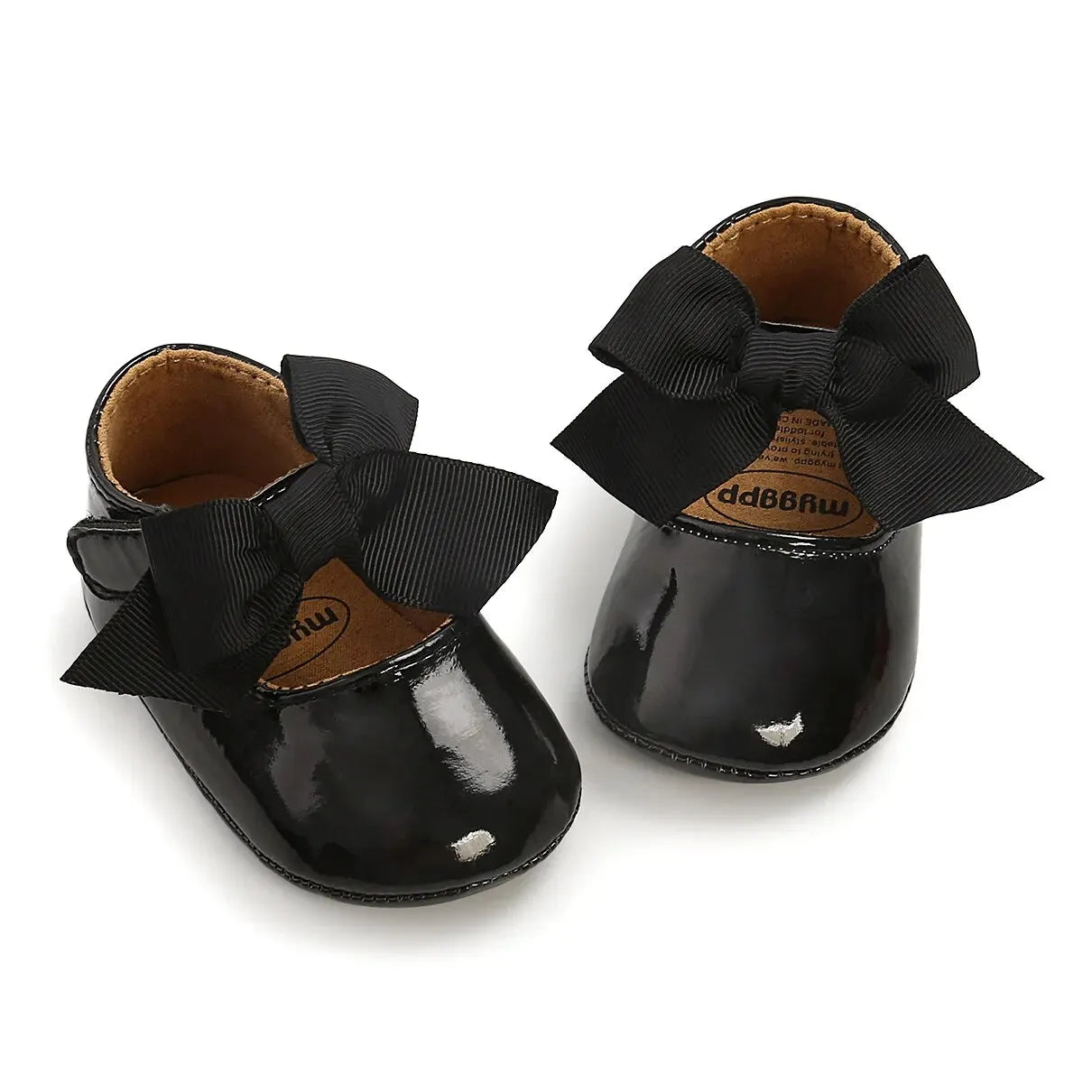 Meckior Baby Shoes Bowknot Rubber Sole Anti-slip PU Ballet Slippers Baby Girl Dress Shoes First Walker Toddler Crib Shoes