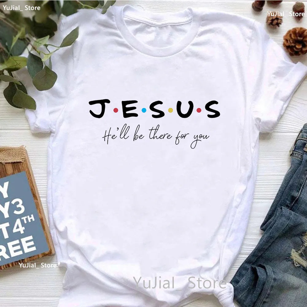 All My Hope Is In Jesus Graphic Print T-Shirt Women