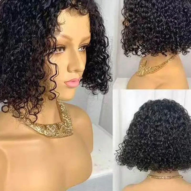 Small Curly Hair Fit Black People Wear of 14 Inch Synthetic Fibre Everyday Use Wigs Synthetic Wig Natural