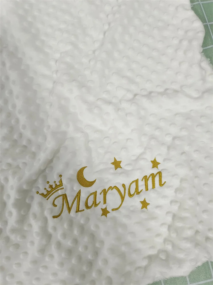 Custom Name Personalized Baby Blanket Swaddle Baby Stroller Bed Crib Sleep Cover Baby Birthday Gift For Newborn Boys and Girls