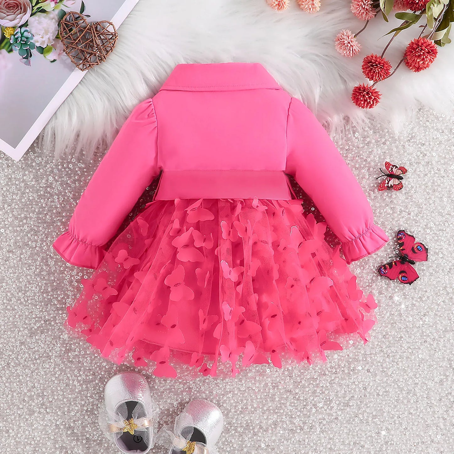 Newborn Suit Dress Little Princess Baby Lapel Kids Clothes