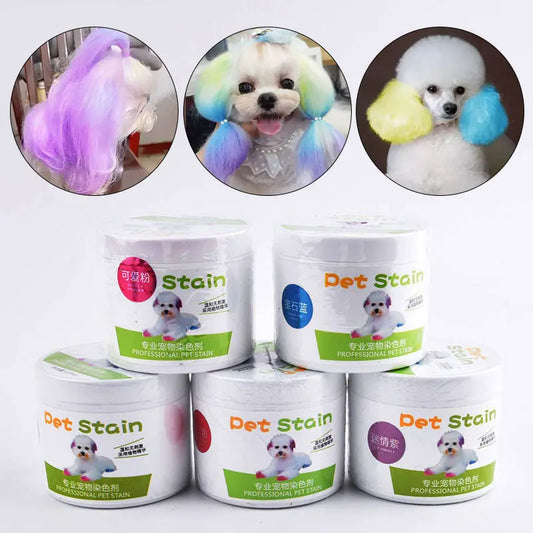 100g Semi Permanent Pet Dog Dye Cream High Pigmented Colorful Dog Hair Bright Coloring Dyestuff Pigment Supplies for Home