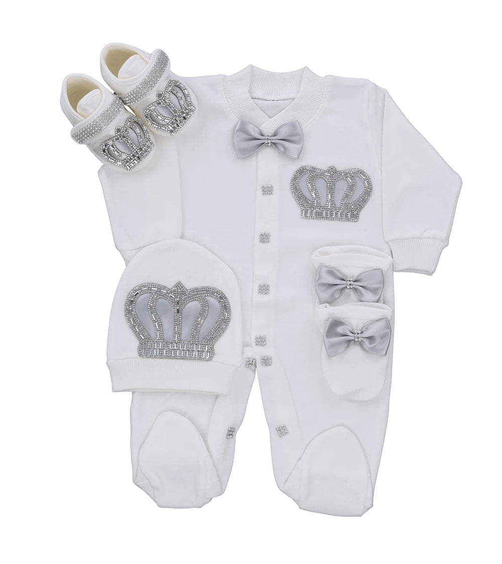 Newborn Baby Boy Outfits Set Cotton Shirt Pants Mittens Receiving Blanket-baby clothing-Top Super Deals-design 023-newborn size 52-Free Item Online