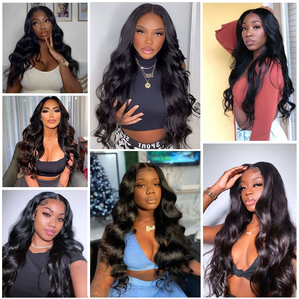 Synthetic Lace Front Wig with Baby Hair 18 Inch Medium Body Wavy