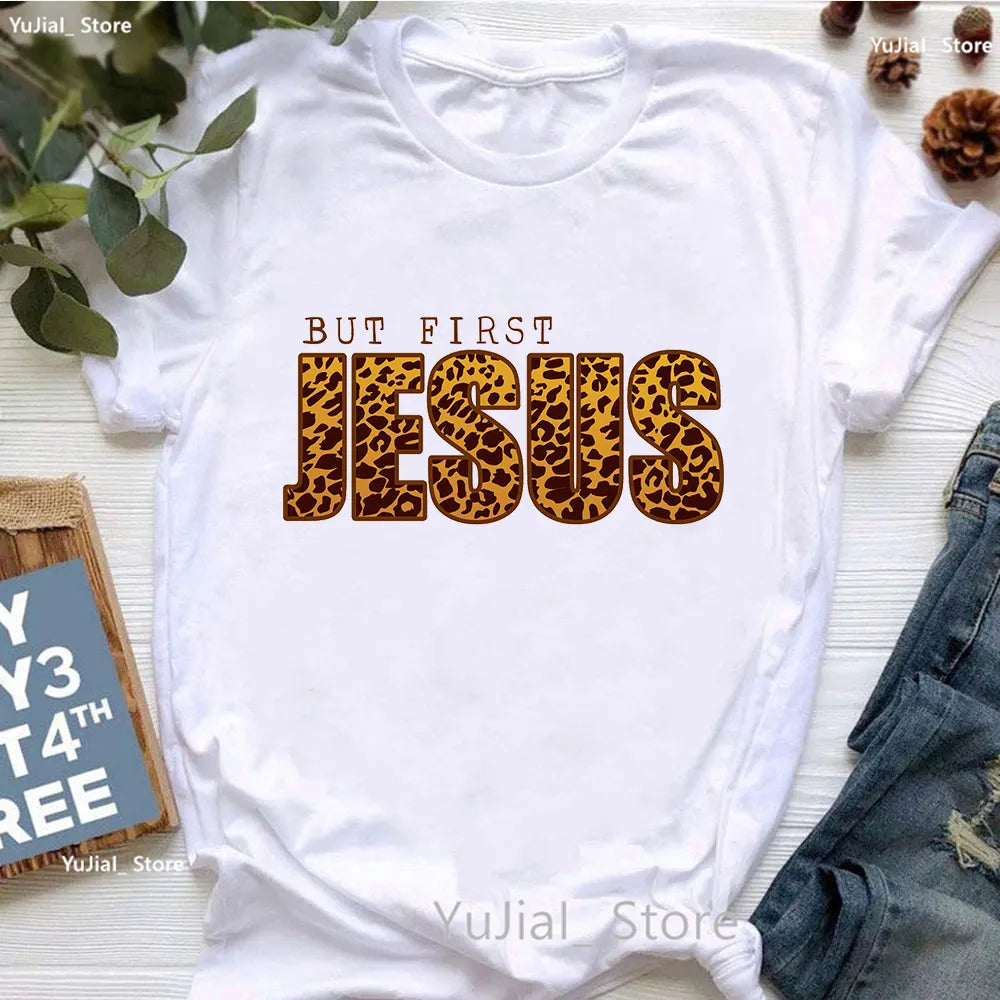 All My Hope Is In Jesus Graphic Print T-Shirt Women