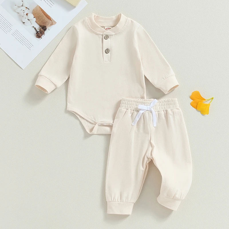 Baby Boy Clothes 2 Piece Outfit Long Sleeve Rompers Spring Fall Clothes