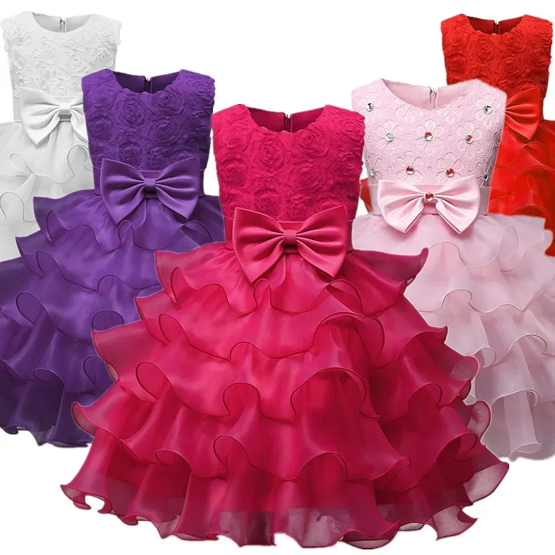 Flower Girl Dress Girl 3–8 Years Birthday Outfits Children's First Communion Dresses