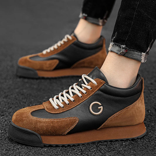 Men Vintage Sneakers Casual Lace Up Shoes Mixed Colors High Quality Sneakers Comfortable Outdoor Running Sports Shoes Male 39-44