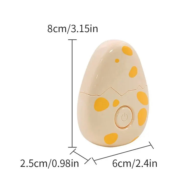 3-head Q-cute Dinosaur Egg Electric Nail Sharpener Compact Shape Bass Noise Reduction Hands Free Baby Portable Nail Polish