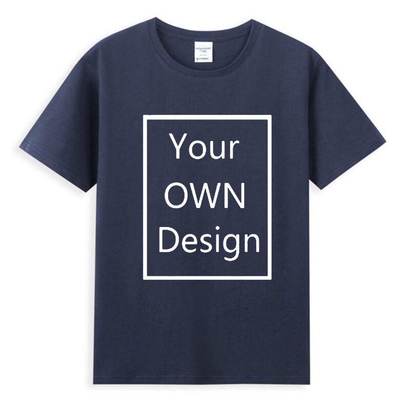 Cotton Custom T Shirt Make Your OWN Design Logo Text Men Print Tshirt Tops Tee