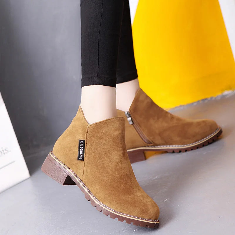 Shoes Women 2022 Fashion Thick Sole Ankle Boots Comfortable Plus Size Snow Boots for Women Female Platform Boots Botas De Mujer