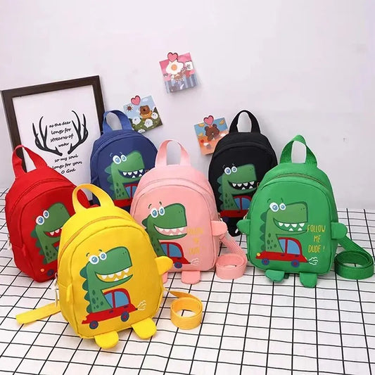Children Cute Cartoon Dinosaur School Bags Anti-lost Backpacks Toddler Rucksack Kindergarten Schoolbag