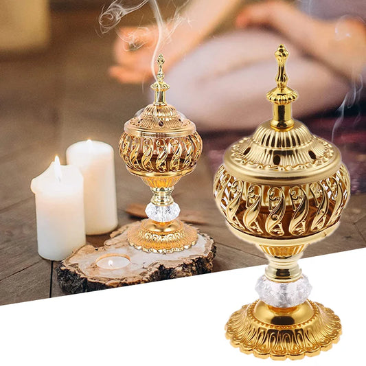 Incense Burner Holder Metal Censer Cone Arabian Stick Frankincense Aromatherapy Fragrance