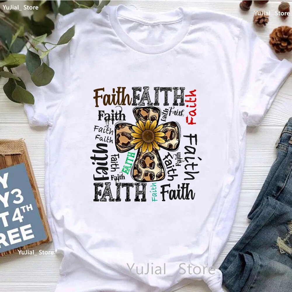 All My Hope Is In Jesus Graphic Print T-Shirt Women