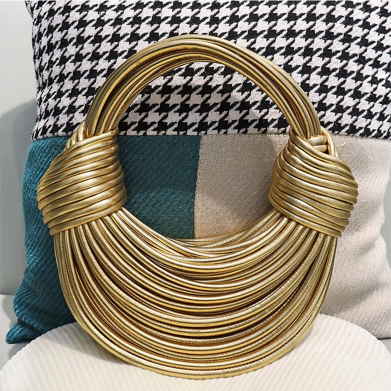 Gold And Silver Designer Handbags Hobo Tote Bag