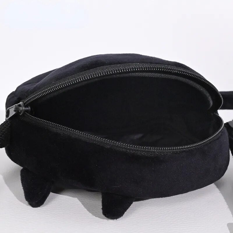 Cat Sling Bag Cute Plush Phone Bag Girls Plush Mini Bag Coins Purse