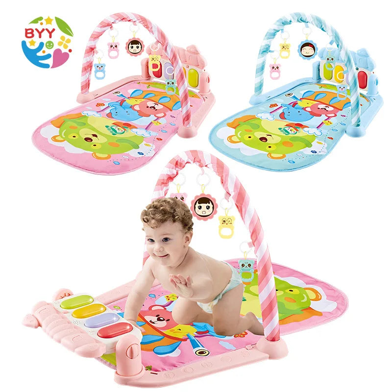 Baby Gym Music Playmat Toys 0-36 Months Newborn Baby Piano Game Mat Harmonium