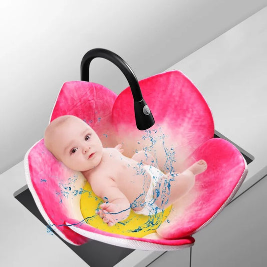 Blooming Flower Newborn Bathtub Foldable Lotus Tub Soft Seat