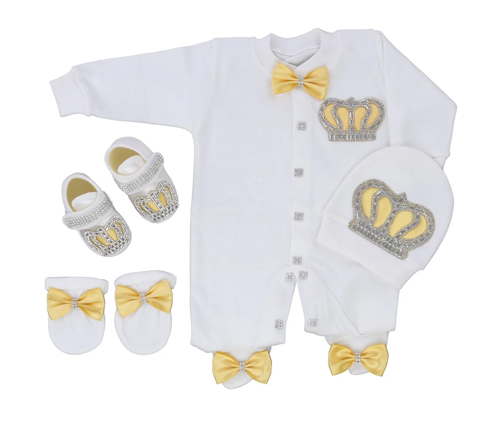 Newborn Baby Boy Outfits Set Cotton Shirt Pants Mittens Receiving Blanket-baby clothing-Top Super Deals-design 026-0-3M size 59-Free Item Online