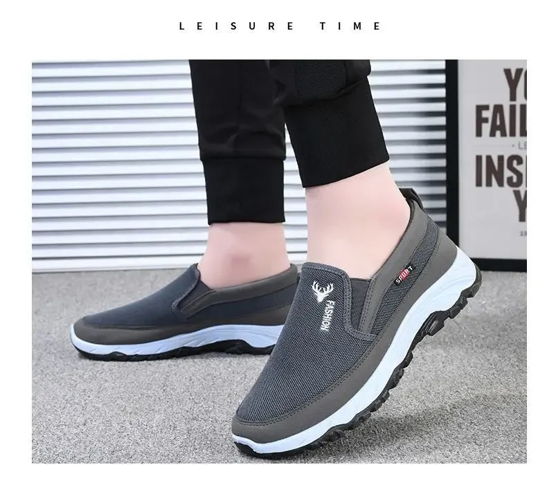 Men's Canvas Shoes with Soft Soles Casual Breathable Comfortable Men's Oxford Sneakers