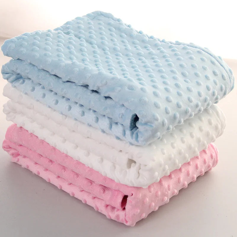 Baby Blanket & Swaddling Newborn Thermal Soft Fleece Blanket Winter Solid Bedding Set Cotton Quilt Infant Bedding Swaddle Wrap