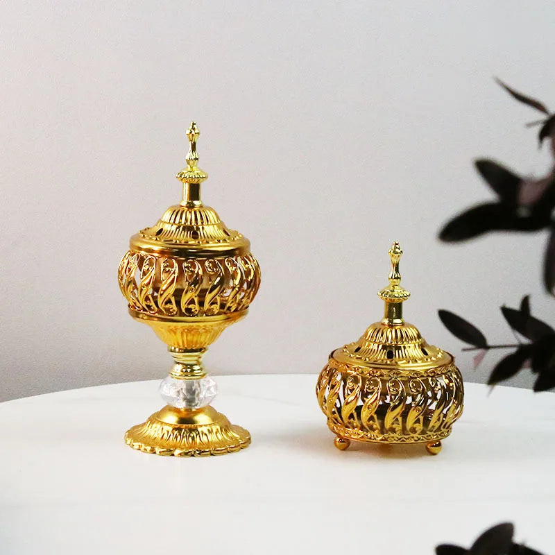 Incense Burner Holder Metal Censer Cone Arabian Stick Frankincense Aromatherapy Fragrance