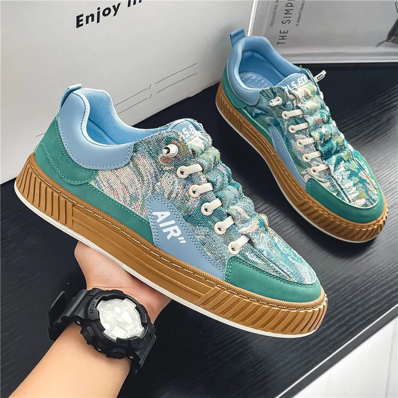 Men's Run Sneaker Walking Leather Cricket Comfort Skateboard Shoes