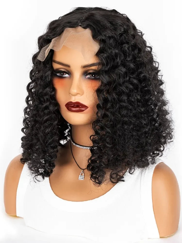 Small Curly Hair Fit Black People Wear of 14 Inch Synthetic Fibre Everyday Use Wigs Synthetic Wig Natural