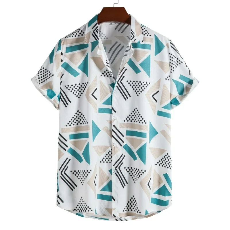 Hawaiian Shirt 2022 Summer New Men's Shirts Casual Fashion Trend Lapel Printed Short Sleeve Shirts Camisas Para Hombre