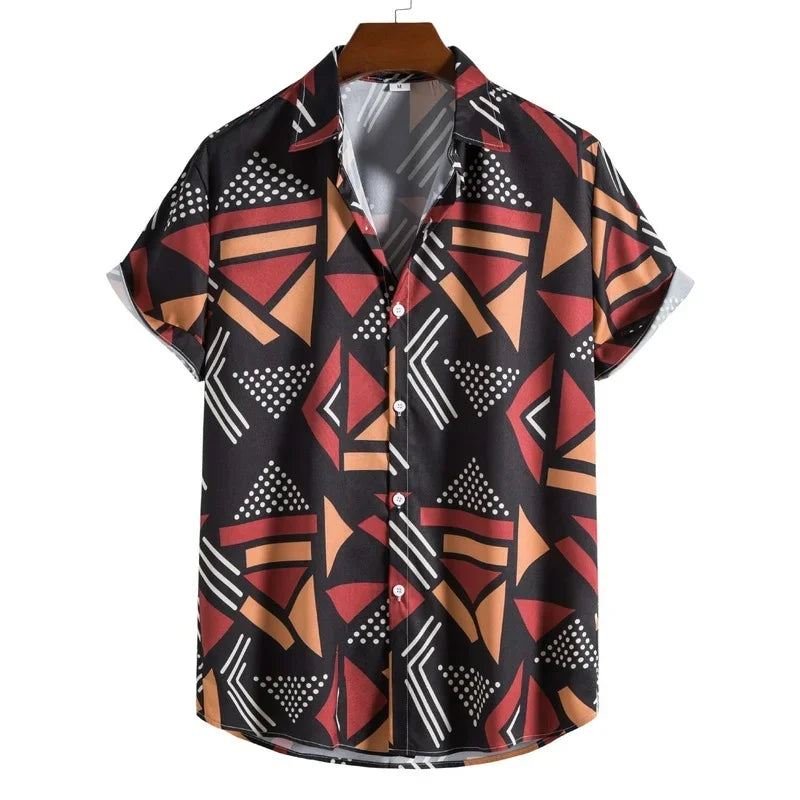 Hawaiian Shirt 2022 Summer New Men's Shirts Casual Fashion Trend Lapel Printed Short Sleeve Shirts Camisas Para Hombre