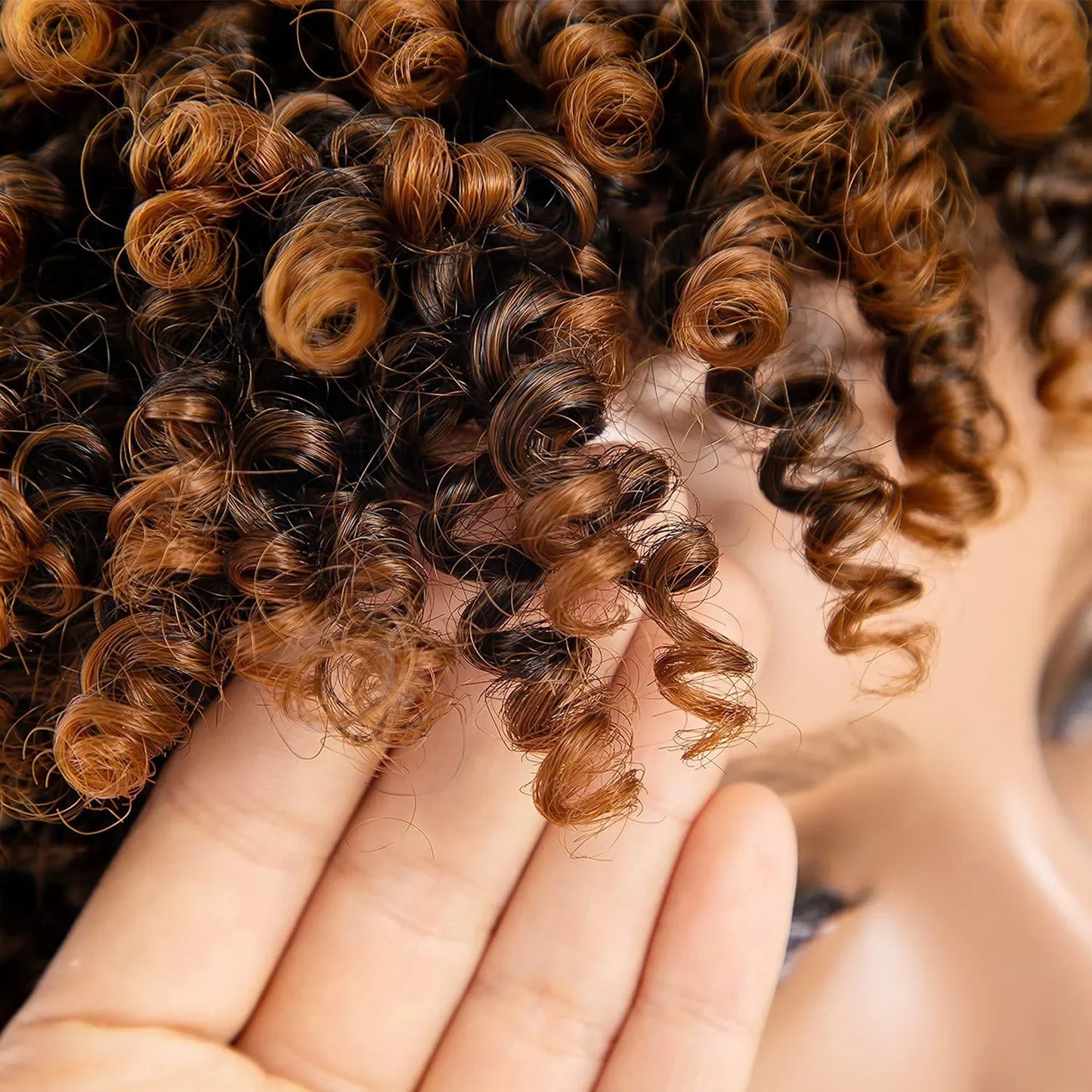 Short Kinky Curly Afro Synthetic Hair Wig for Black Women with Bangs Natural Cosplay