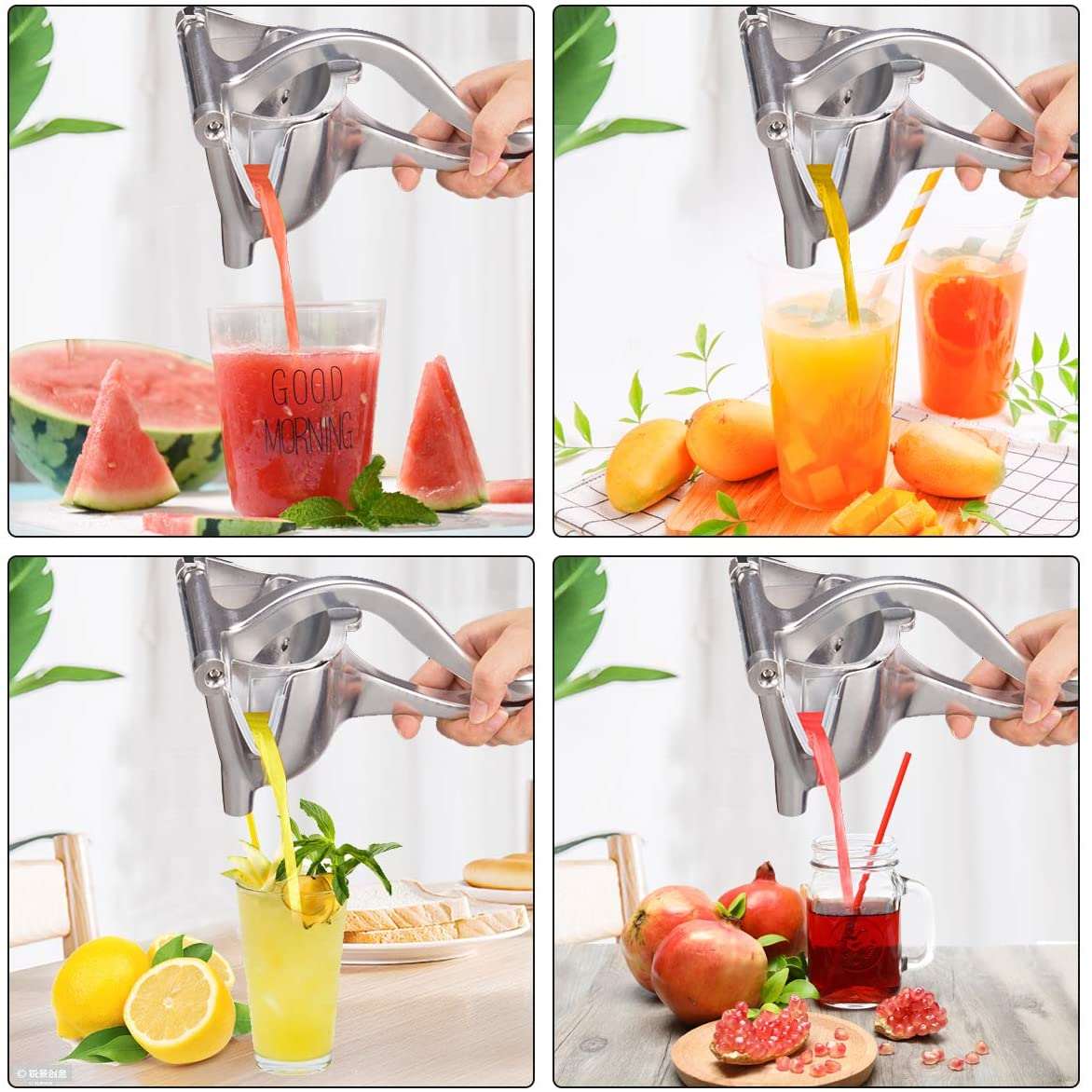 2set/3set/6set Manual Juice Squeezer Aluminum Alloy Hand Pressure Orange Juicer Pomegranate Lemon Squeezer Kitchen Accessories