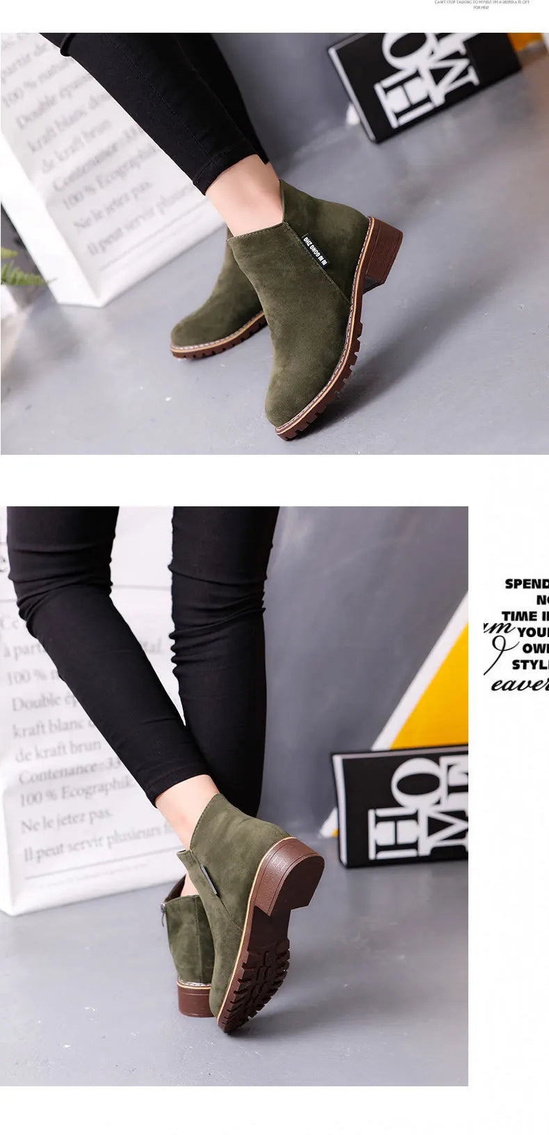 Shoes Women 2022 Fashion Thick Sole Ankle Boots Comfortable Plus Size Snow Boots for Women Female Platform Boots Botas De Mujer