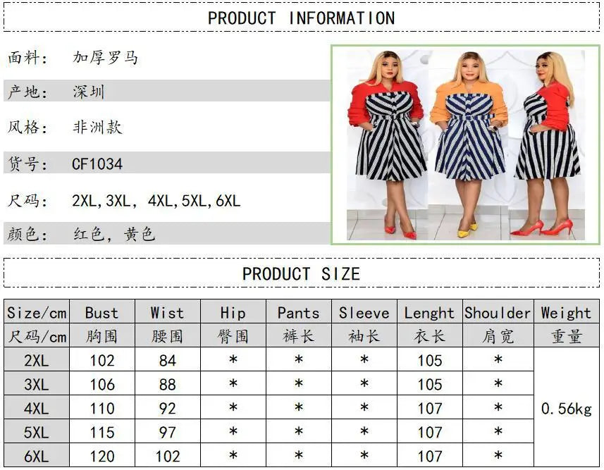 Plus Size Women's Collar Puff Sleeve Big Hem Printed Dress with Pocket