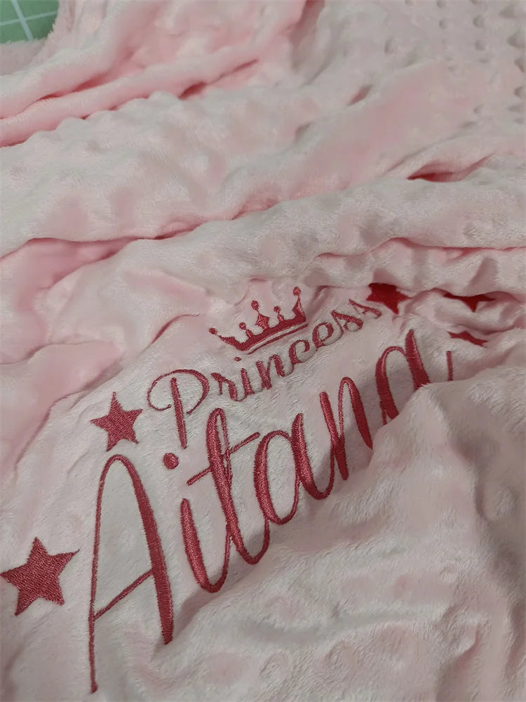 Custom Name Personalized Baby Blanket Swaddle Baby Stroller Bed Crib Sleep Cover Baby Birthday Gift For Newborn Boys and Girls