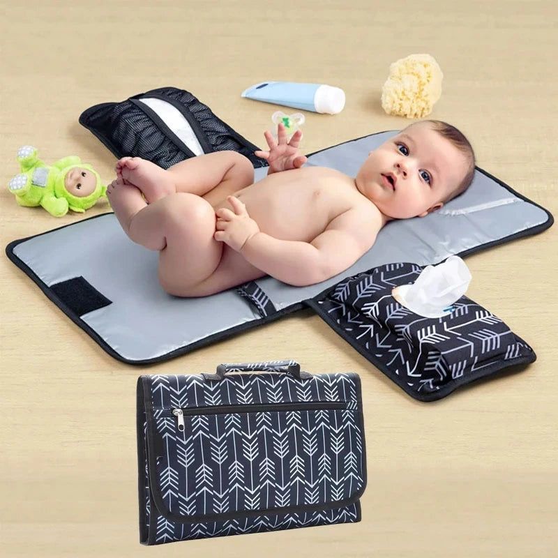 Baby Changing Mat Portable Changing Pad for Baby Diaper Bag or Changing Table Pad One-Hand Diaper Change Mat Newborn Baby Stuff