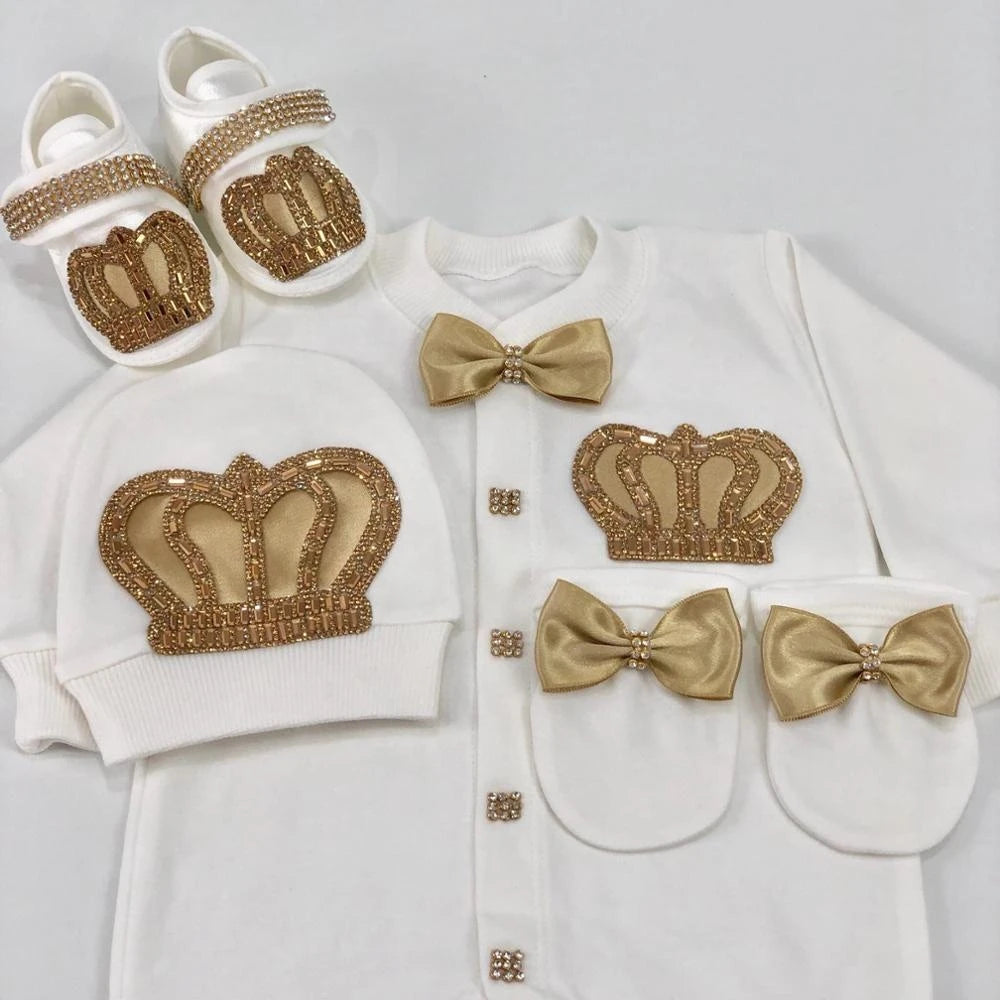 Newborn Baby Boy Outfits Set Cotton Shirt Pants Mittens Receiving Blanket-baby clothing-Top Super Deals-design 001-newborn size 52-Free Item Online