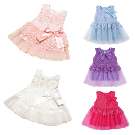 Girls Sequined Princess Dress Summer Flower Bow Kids Sleevesless Tulle Clothes Children Birthday Party Vestido Kids Tutu Costume