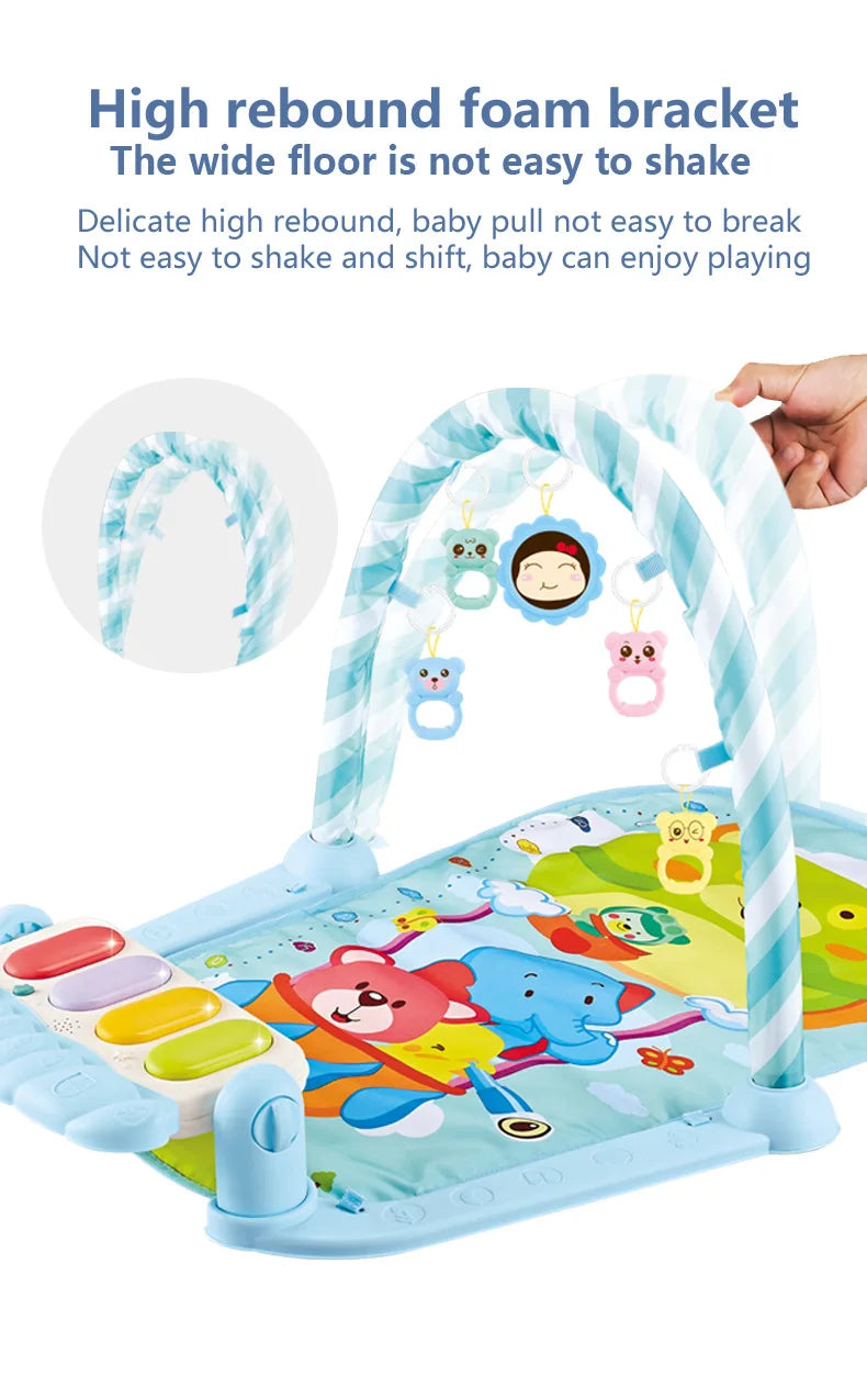 Baby Gym Music Playmat Toys 0-36 Months Newborn Baby Piano Game Mat Harmonium