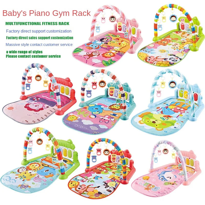 Baby Gym Music Playmat Toys 0-36 Months Newborn Baby Piano Game Mat Harmonium