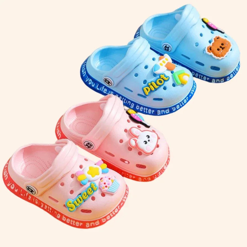 Summer Kids Sandals Children's Shoes Slippers Soft Anti-Skid Cartoon Boys Girls