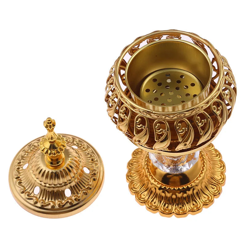 Incense Burner Holder Metal Censer Cone Arabian Stick Frankincense Aromatherapy Fragrance