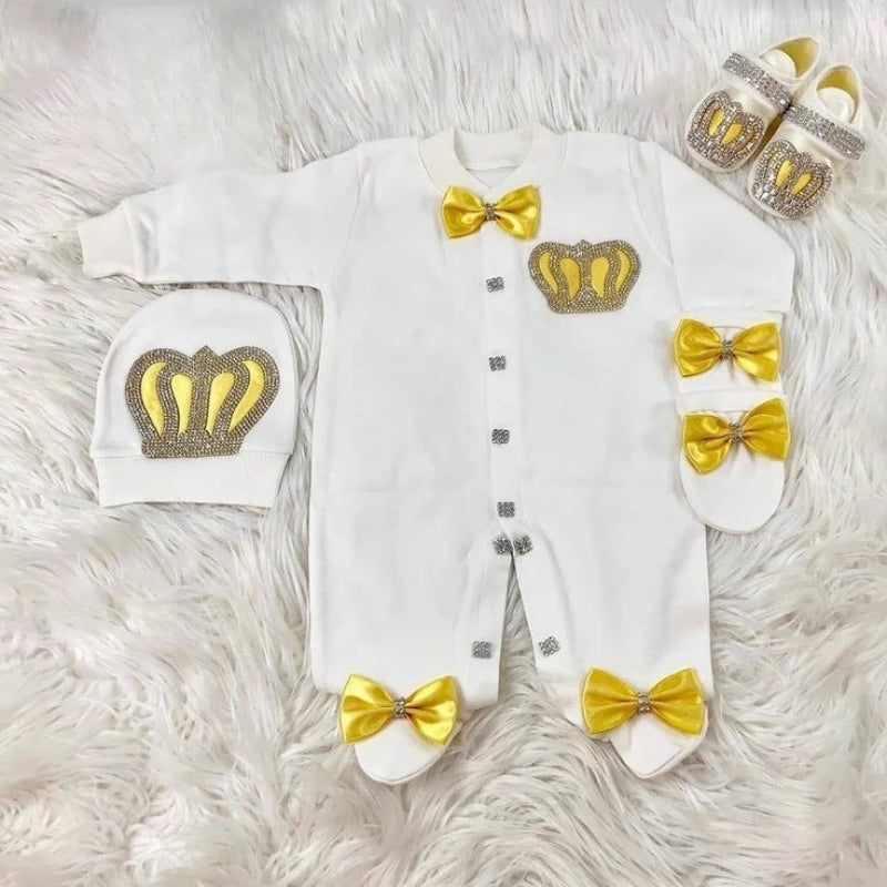 Newborn Baby Boy Outfits Set Cotton Shirt Pants Mittens Receiving Blanket-baby clothing-Top Super Deals-design 016-newborn size 52-Free Item Online