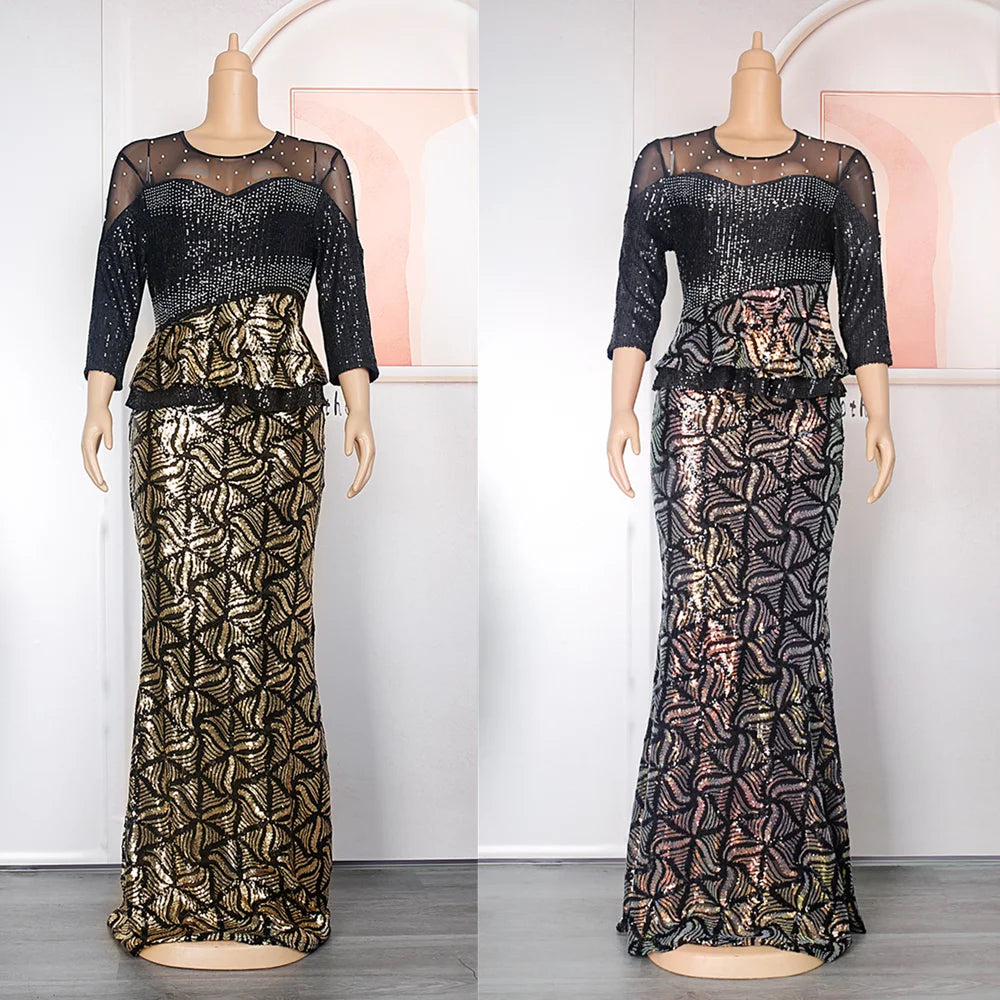 Plus Size African Party Long Dresses