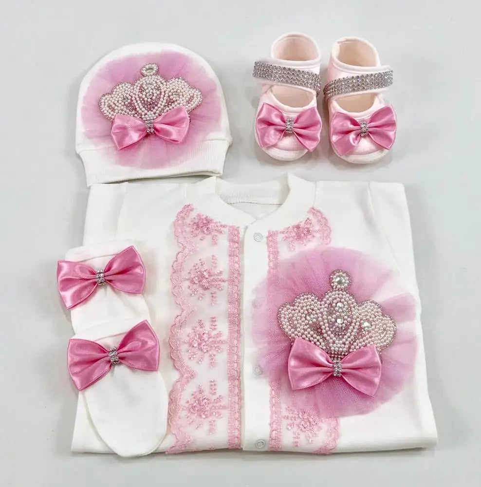 Newborn Baby Boy Outfits Set Cotton Shirt Pants Mittens Receiving Blanket-baby clothing-Top Super Deals-design 017-newborn size 52-Free Item Online