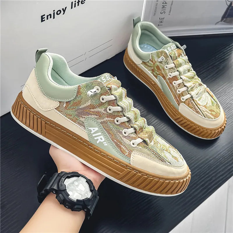 Men's Run Sneaker Walking Leather Cricket Comfort Skateboard Shoes