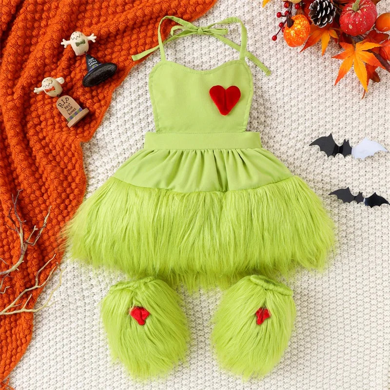 2Pcs Baby Girl Clothes Christmas Dress