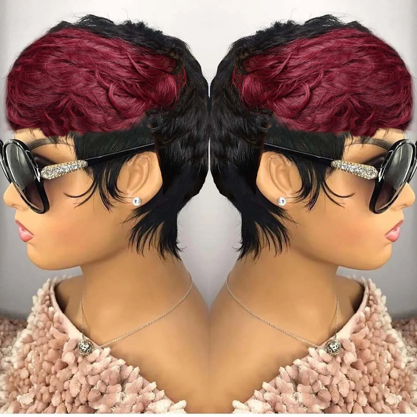 Pixie Cut Wig Short Layered Human Hair Wigs Brazilian Remy Hair Wigs Colorful For Women Full Machine Made Wigs